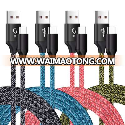 USB C to USB A Charger Cable Type C USB Cable Nylon Braided Fast Charging Cable Cord for Samsung Galaxy Android Phones