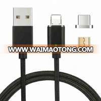 SUNLINE 2019 New design 2.4A Quick Charger Metal Micro USB Smart Magnetic Charging Data Cable For /Android/Type-C/8pin