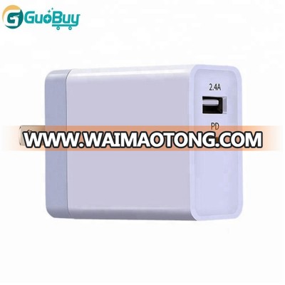 29W PD QC 3.0 Type C USB 2.4A Travel Power Charger Adapter For Cell Phone Tablet