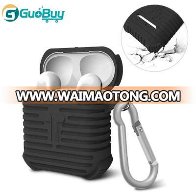 Silicone Shockproof Protective Case Armor Cover Skin for Apple Air Pods Earbud with Magnetic Anti-Lost Strap