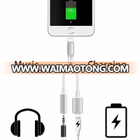 8 pin to 3.5mm Headphone audio jack adapter with charging function for iphone 7/7plus