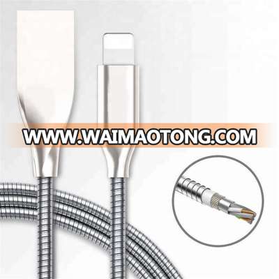 Alloy Metal 8 Pin USB Charging Cable Charger Cord Wire for iPhone X 8 8 plus 7 plus 6s