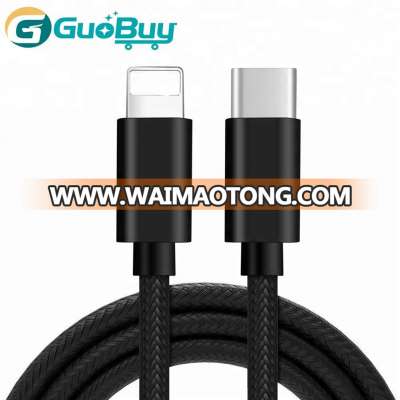 3ft/1m USB C to IOS 8-Pin Charger Cable 3FT Nylon Fabric Braided Type C to IOS 8-Pin Charging Cord for iPhone