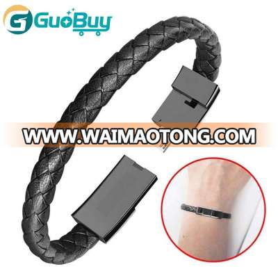 Bracelet Fashion Wrist Data Charger Cord Leather Cuff Band Adapter USB Charging Cable  for iPhone IOS Device