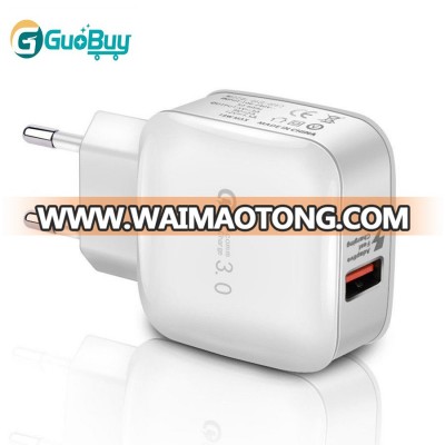 GuoBuy USB Charger Quick Charge 3.0 Fast Charger QC3.0 USB Adapter 18W Portable Wall Charger for Mobile Phone Chargers