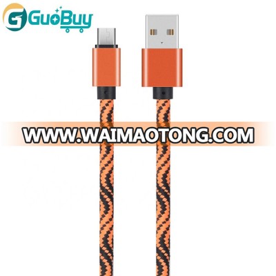 GuoBuy Nylon Braided Fast Charging Micro USB Cable Wire Phone Charger Adapter Data Cable For Samsung Android Smartphones