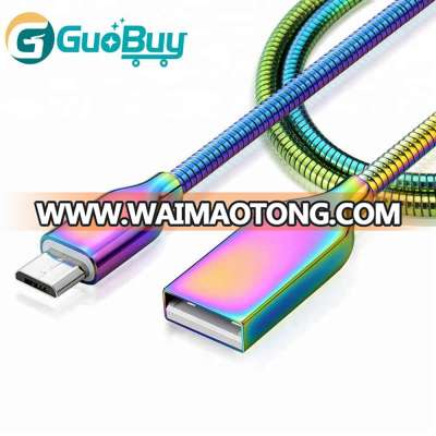 Metal Braided Mico USB 3.3FT Colorful Zinc Alloy Charger Cable Super Durable Fast Charging Cord For Samsung S6 Android Phones