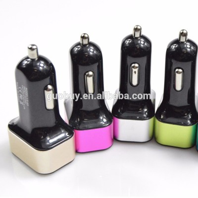 3-Port USB Car Charger 5.1 A Smart Car Charger with Charge Wise Technology for iOS, Android and Windows Smartphones and Tablets